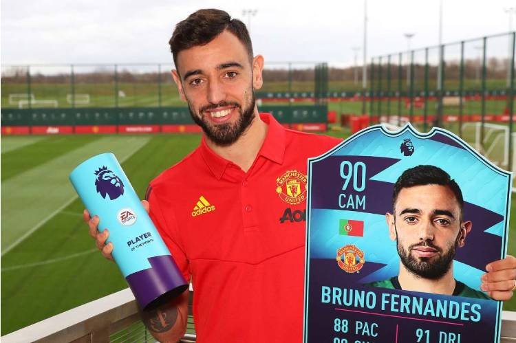 Bruno Fernandes wins Premier League Player Of The Month Award for June.