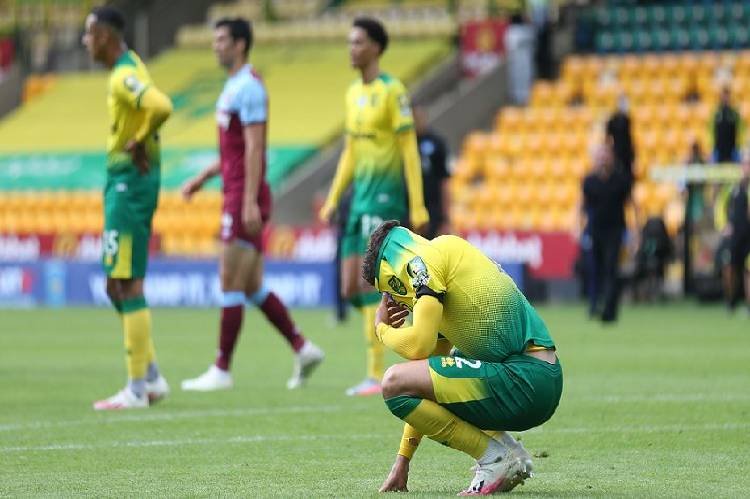 Norwich City relegated from Premier League after 4-0 loss to West Ham.