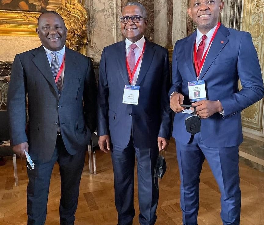Nigeria’s Billionaire businessmen Adenuga, Aliko, Elumelu, Rabiu attend business summit in France (photos)